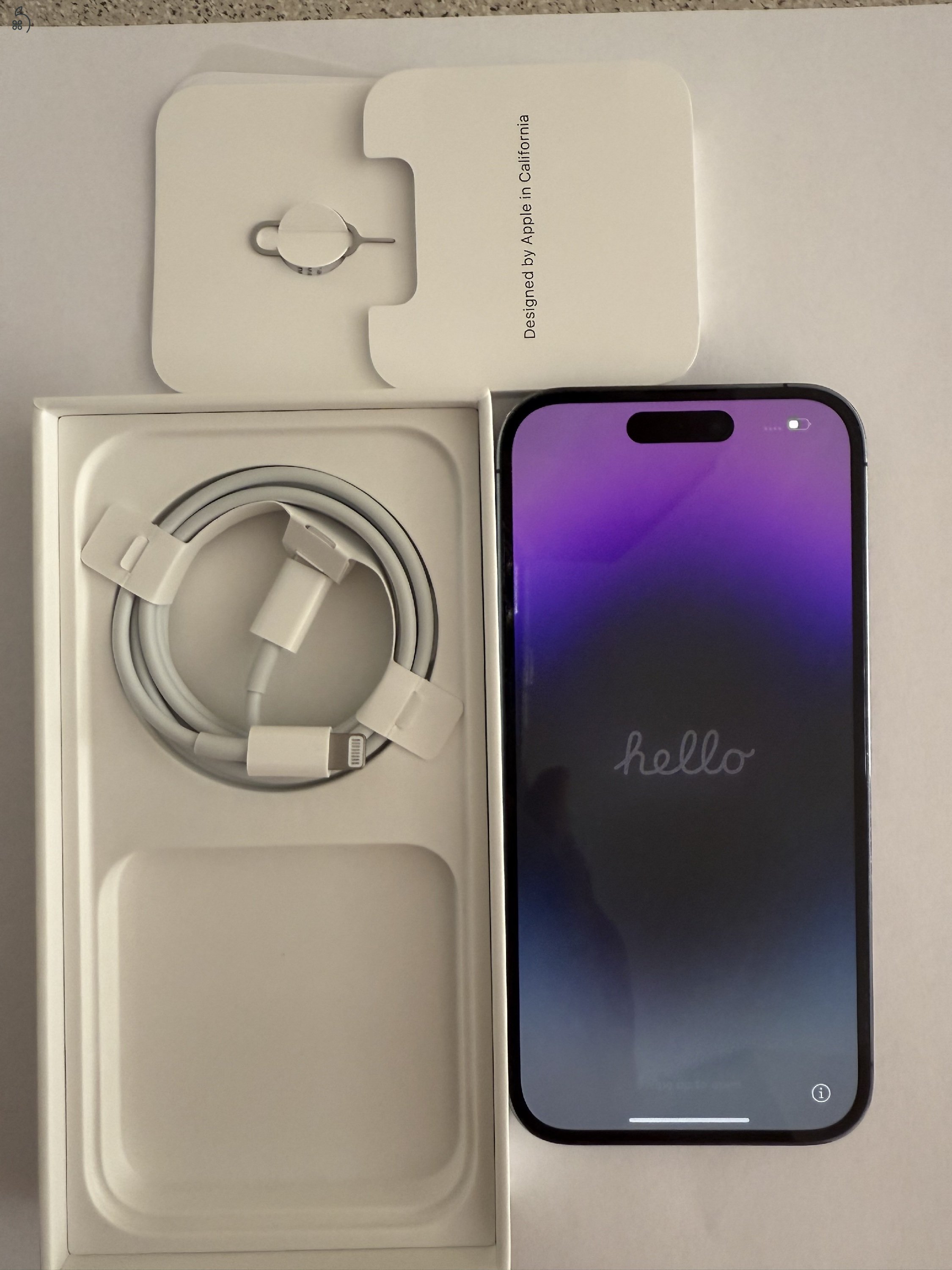 Apple iPhone PRO 14 256GB karc mentes 94% akku sötét szürke eladó