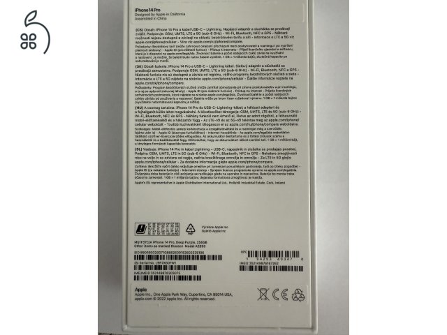 Apple iPhone PRO 14 256GB karc mentes 94% akku sötét szürke eladó