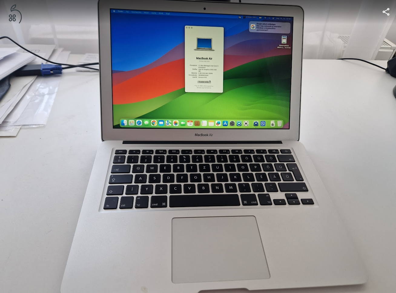 MacBook Air 13 inch Mid 2011 1,7 GHz i5
