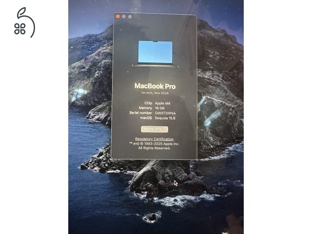 Eladó MacBook Pro M4 – 16GB RAM, 512GB SSD, Space Black