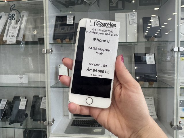 iPhone 8 64GB független fekete új akkuval garanciával (59) iSzerelés.hu
