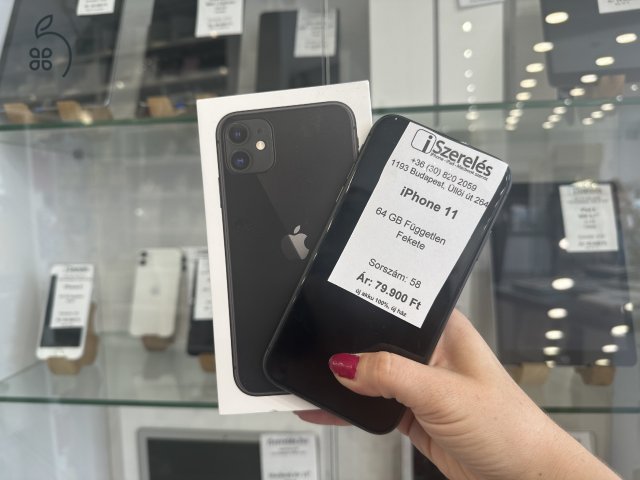 iphone 11 64GB független fekete új akkumulátorral (58) iSzerelés.hu