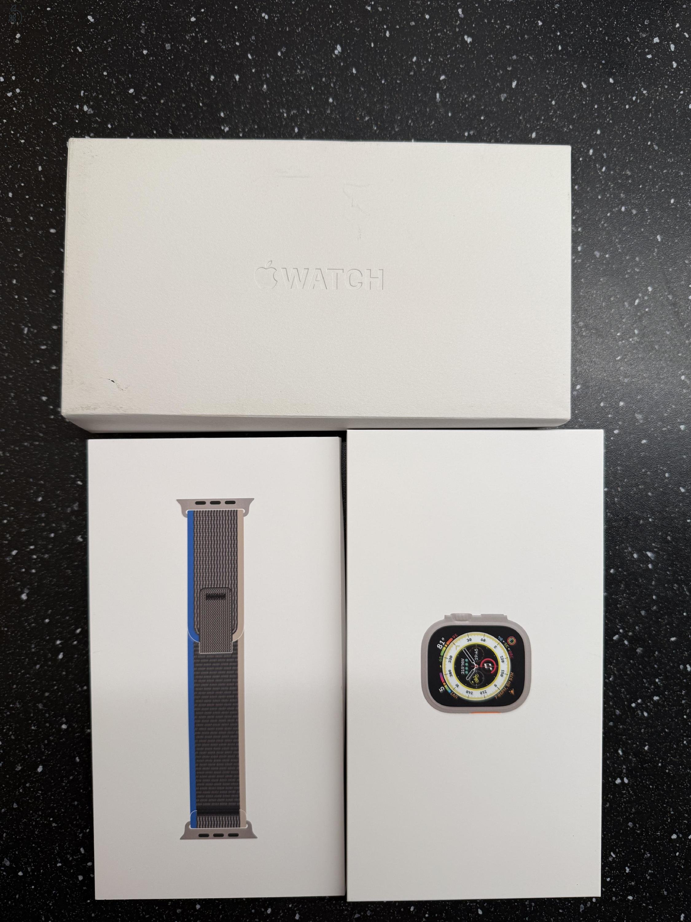 Apple Watch Ultra GPS + Cellular 49mm Natural Titanium eredeti dobozzal