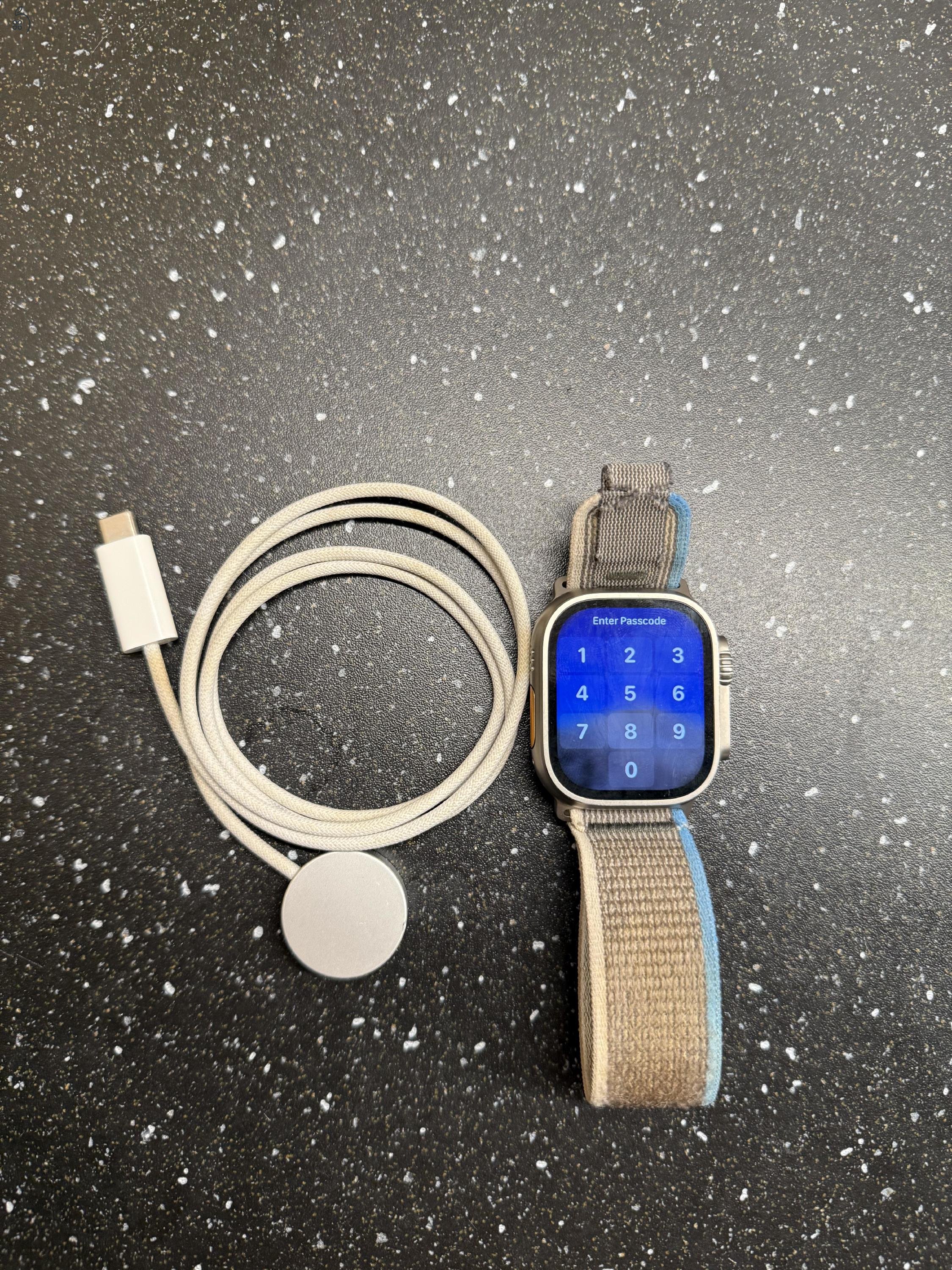 Apple Watch Ultra GPS + Cellular 49mm Natural Titanium eredeti dobozzal