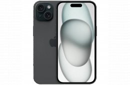 !! 1 ÉV GARANCIA !! Apple iPhone 15 128 GB Black 100%