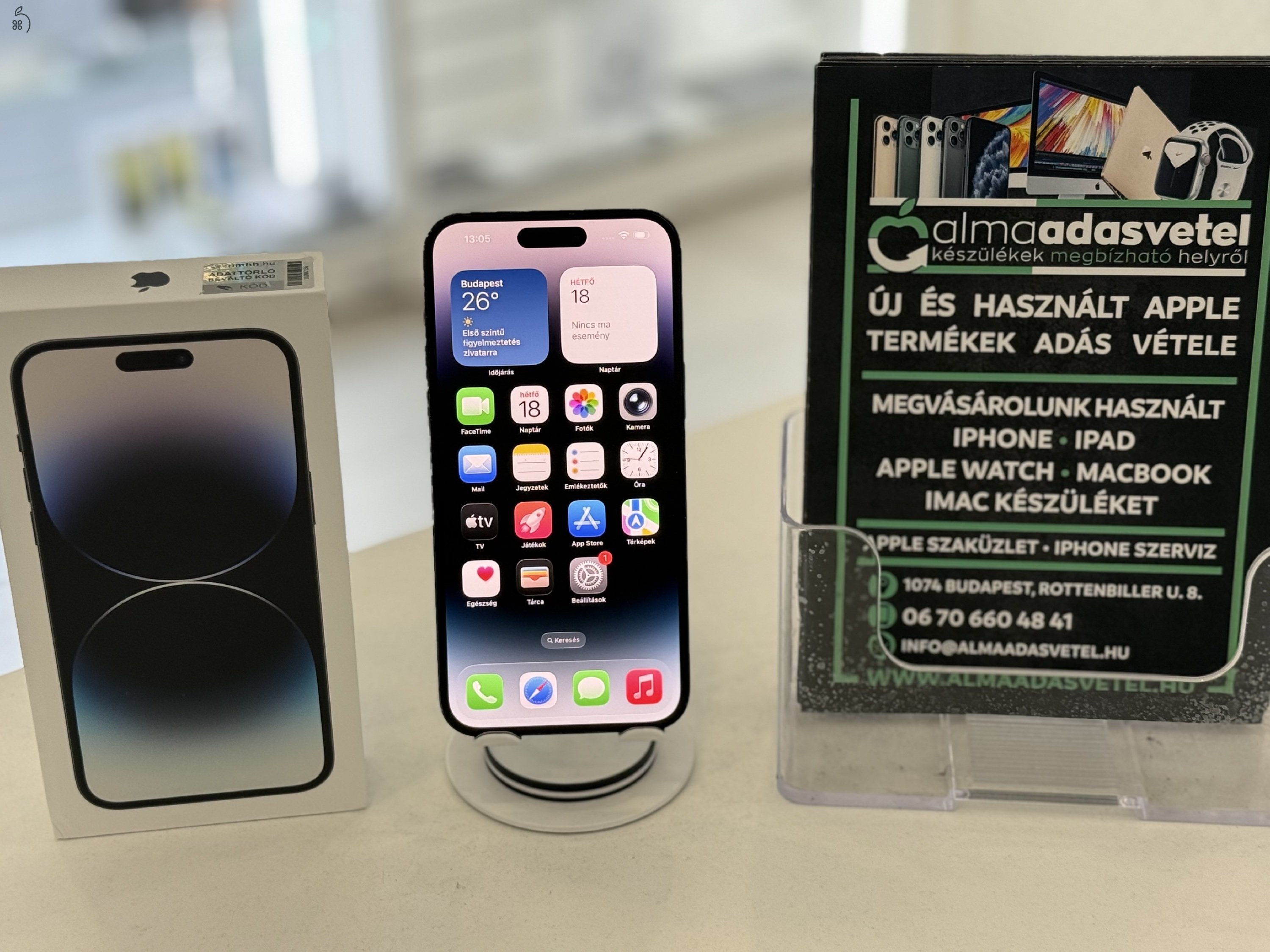 iPhone 14 Pro Max 128GB Független/1-3 hónap gar./Akku 85%/p4417