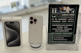 iPhone 15 Pro 128GB Független Nagyon Szép/1 hónap gar./Akku 79%/p4419