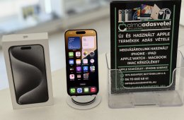 iPhone 15 Pro 128GB Független Nagyon Szép/1 hónap gar./Akku 79%/p4419