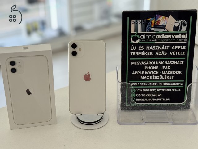 iPhone 11 64GB Független Használt/1-3 hónap gar./Akku 87%/p4420