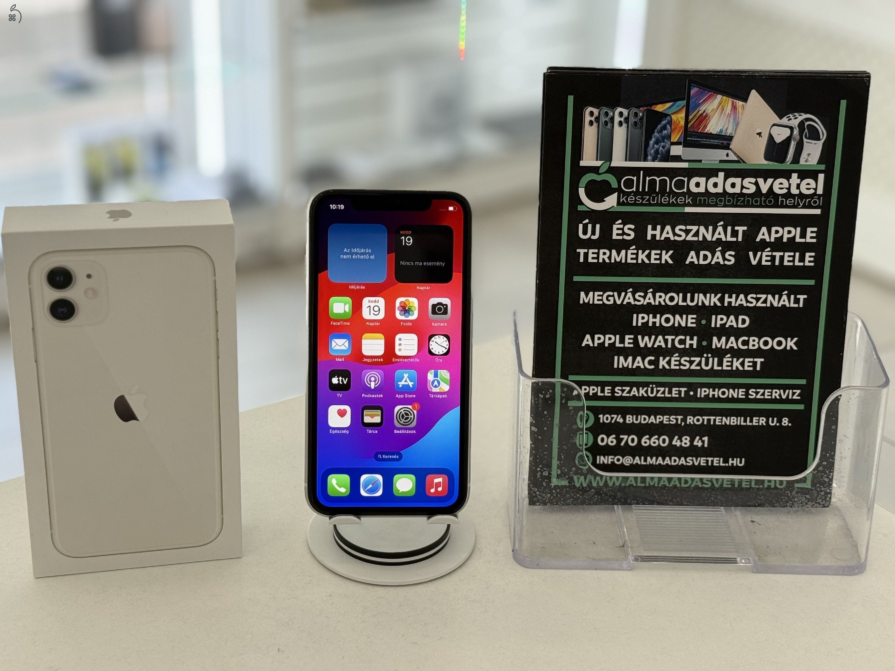 iPhone 11 64GB Független Használt/1-3 hónap gar./Akku 87%/p4420