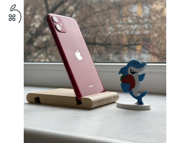 GYÖNYÖRŰ iPhone 11 64GB Red -1 ÉV GARANCIA - Kártyafüggetlen, MS3121, 100% Akkumulátor 