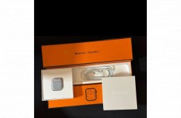 Apple Watch Hermes  7 45 mm rozsdamentes acél, ezüst tok, eredeti csomagolás 