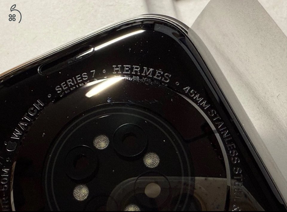 Apple Watch Hermes  7 45 mm rozsdamentes acél, ezüst tok, eredeti csomagolás 
