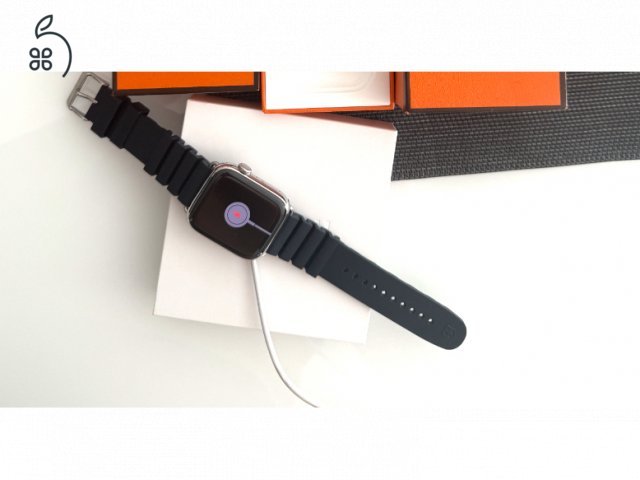 Apple Watch Hermes  7 45 mm rozsdamentes acél, ezüst tok, eredeti csomagolás 