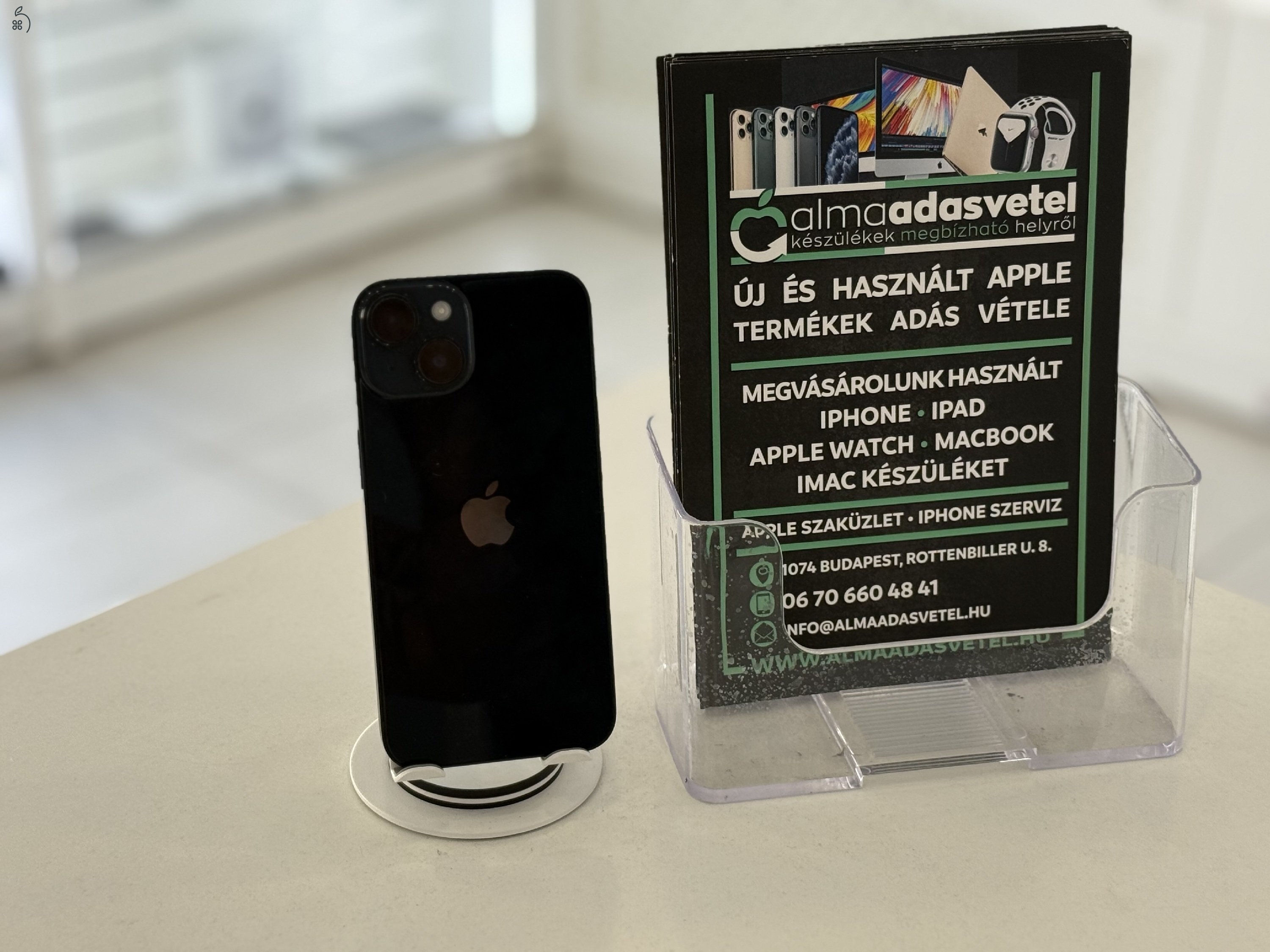 iPhone 14 128GB Független Újszerű/1-3 hónap gar./Akku 83%/p4423