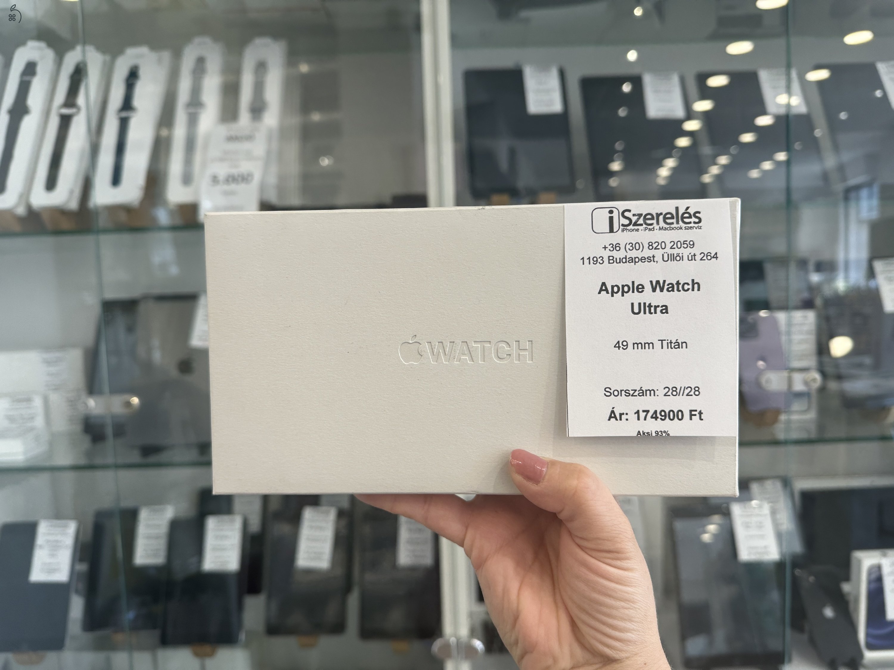 Apple Watch ULTRA 49 mm titán akku 93% garanciával (28/28)