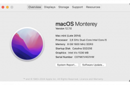 Mac mini (Late 2014) - 8GB RAM, 256 GB SSD, 1 TB HDD