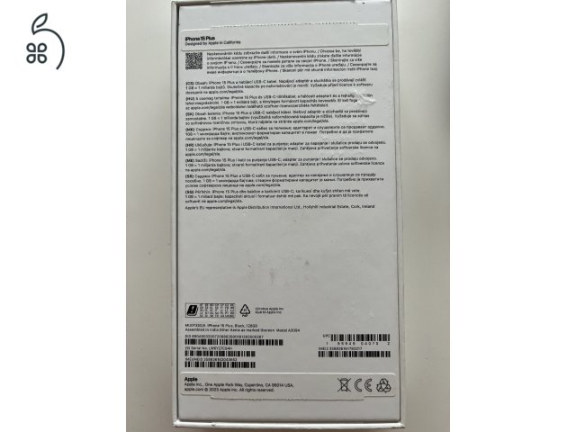 iPhone 15 Plus 128GB Apple Care + jótállás 2026.07.14.-ig! 