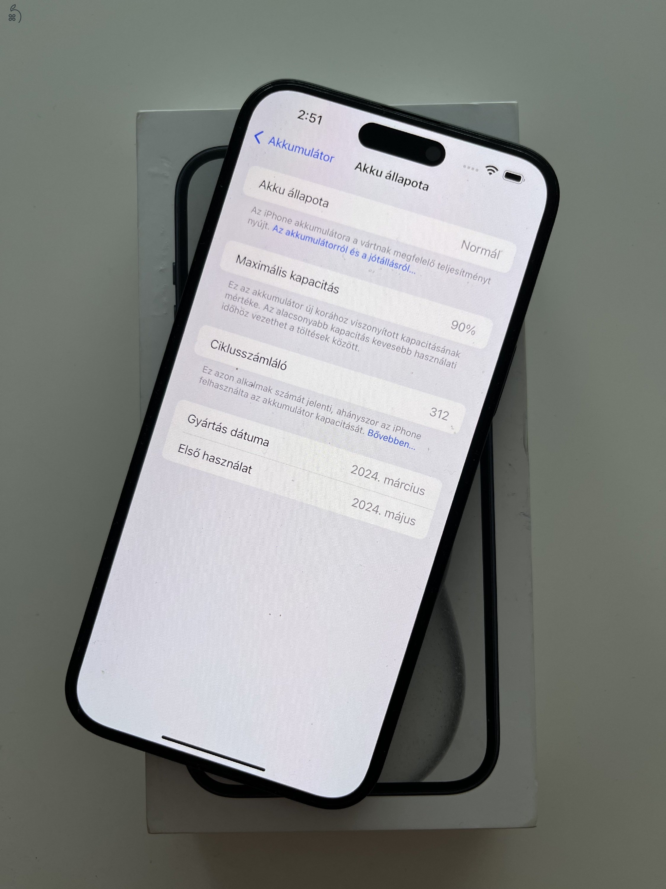 iPhone 15 Plus 128GB Apple Care + jótállás 2026.07.14.-ig! 