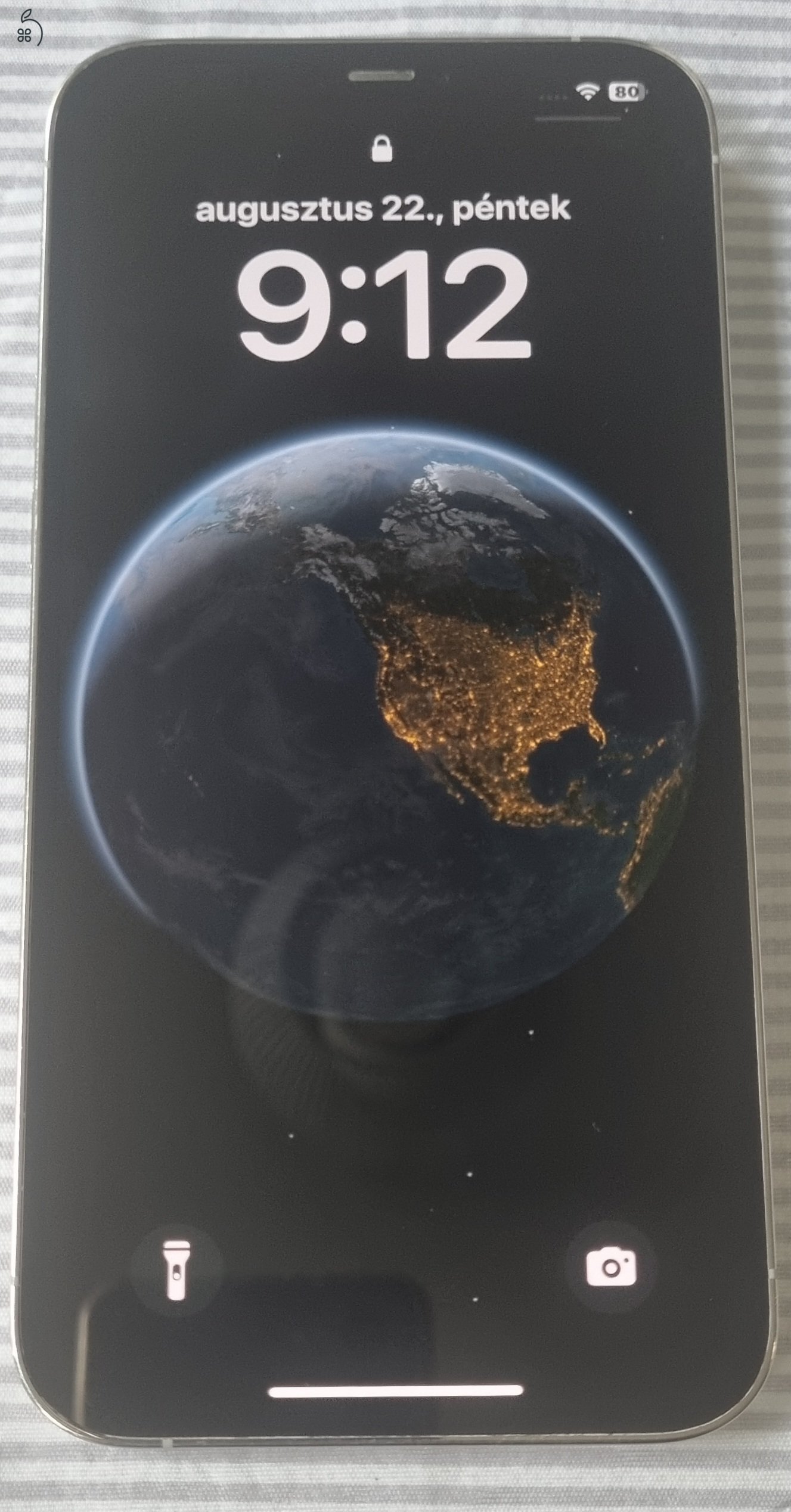  iPhone 12 Pro Max, Silver, 128GB, megkímélt, kártyafüggetlen