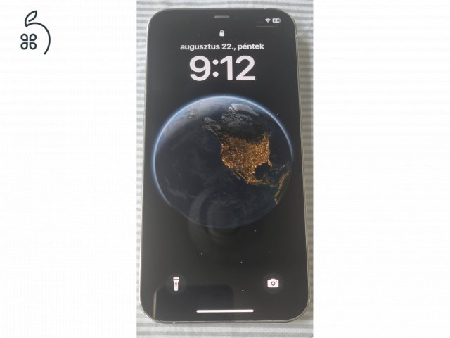 iPhone 12 Pro Max, Silver, 128GB, megkímélt, kártyafüggetlen
