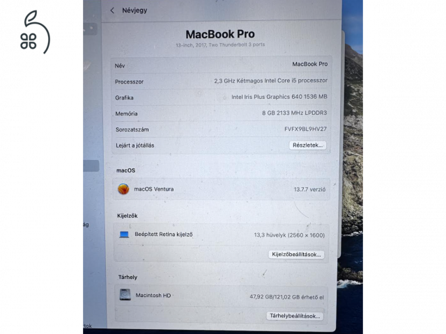 iPhone13 Pro (és egy 2017-es MacBook Pro) kifogástalan állapootban