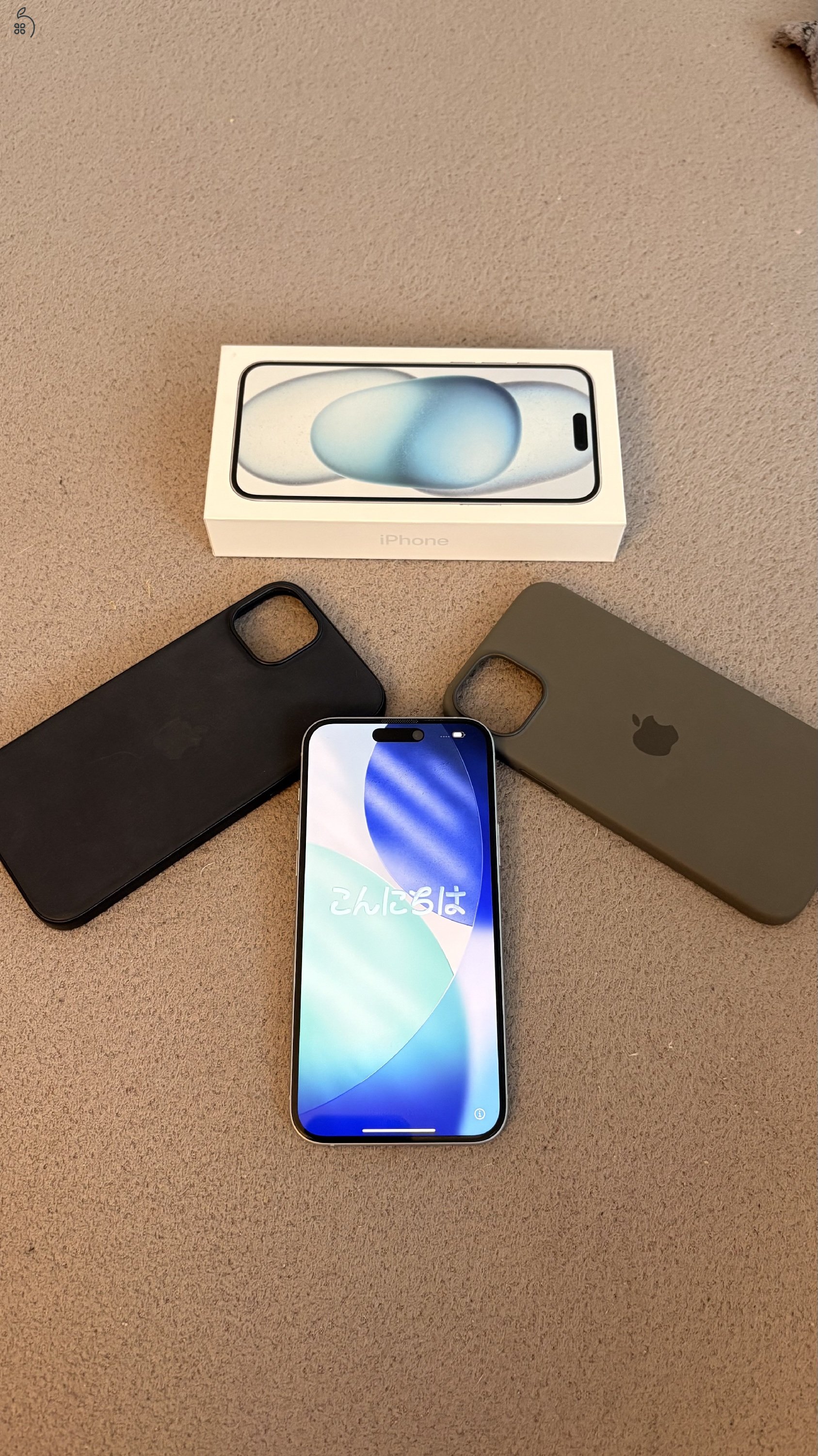 Iphone 15 plus + 2 eredeti apple tok!