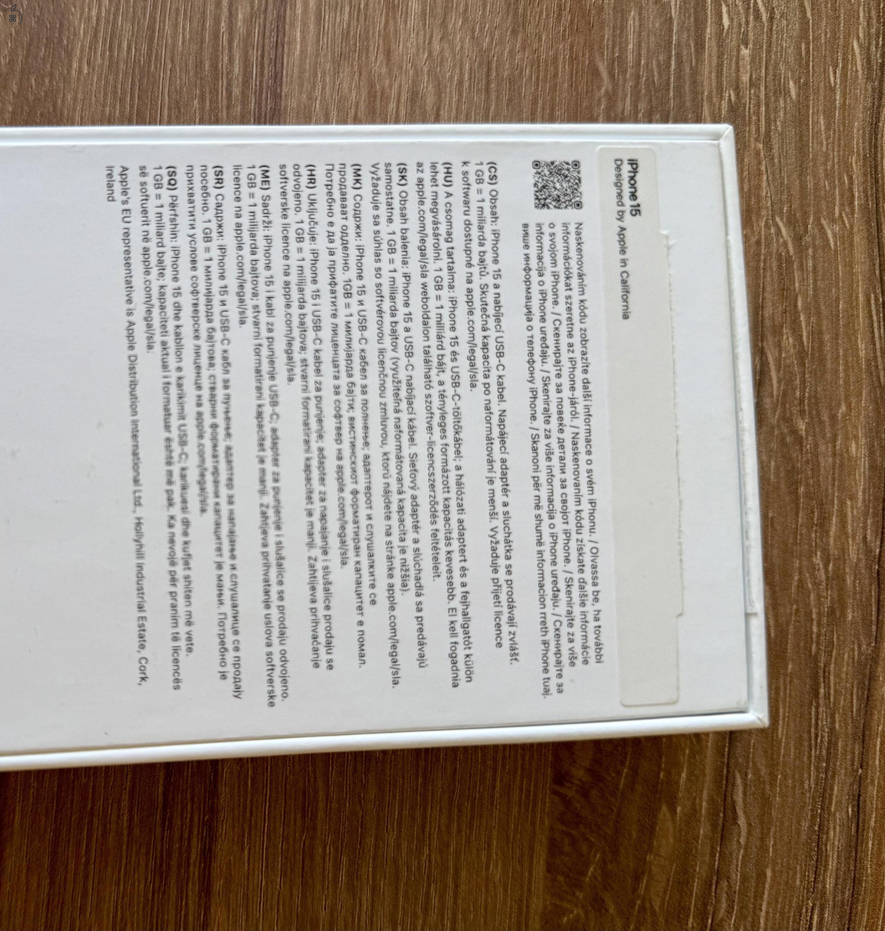 Eladó iPhone 15 – Újszerű állapotban!