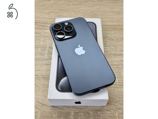 Újszerű iPhone 15 Pro 128 GB kék titán, független