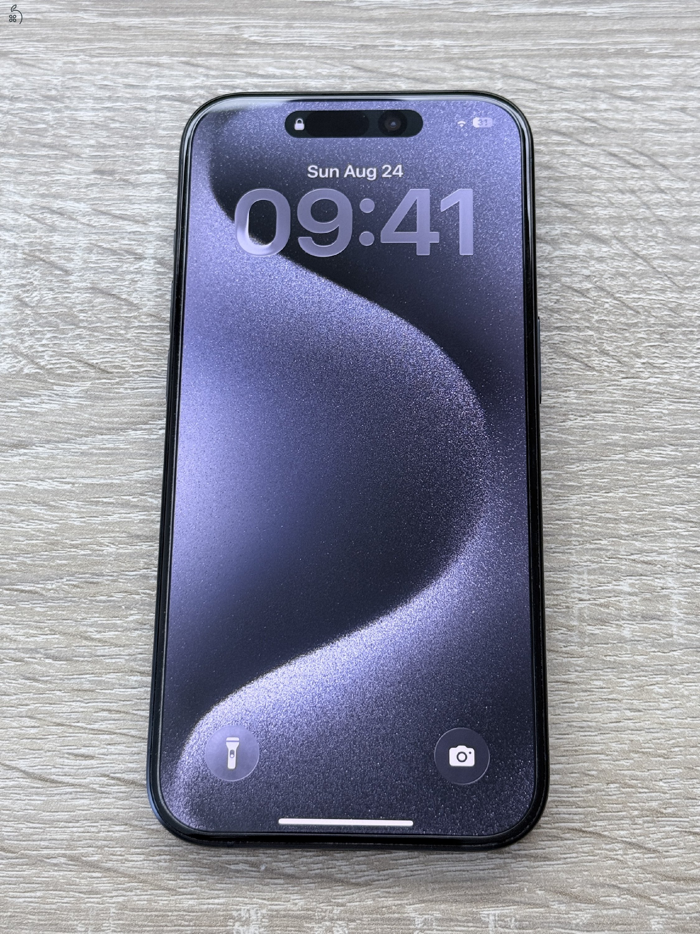 Újszerű iPhone 15 Pro 128 GB kék titán, független