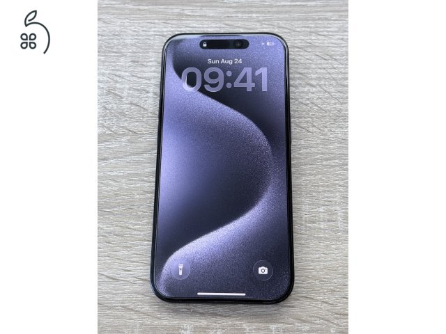 Újszerű iPhone 15 Pro 128 GB kék titán, független