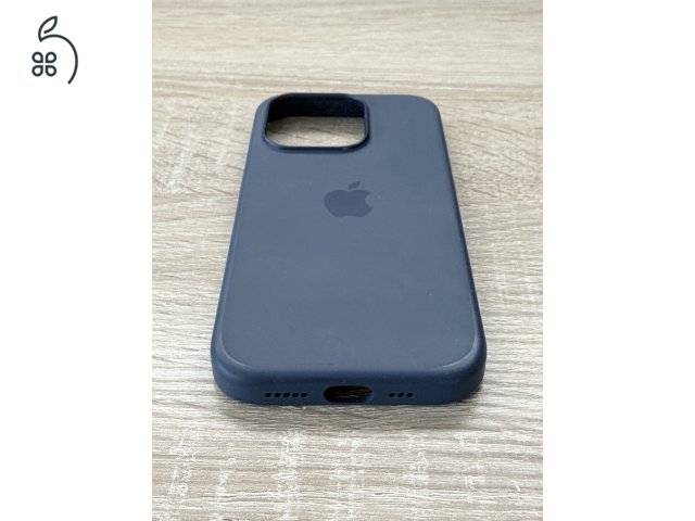 Eredeti Apple iPhone 15 Pro viharkék MagSafe szilikon tok