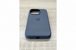 Eredeti Apple iPhone 15 Pro viharkék MagSafe szilikon tok