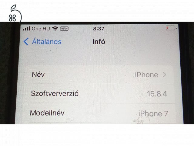 Hibátlan iphone 7 128GB