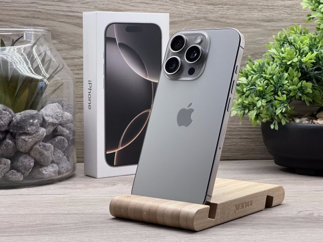 iPhone 16 Pro Natural Titanium 128GB 2 ÉV Garanciával Számlával 98% Aki