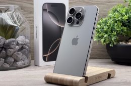 iPhone 16 Pro Natural Titanium 128GB 2 ÉV Garanciával Számlával 98% Aki