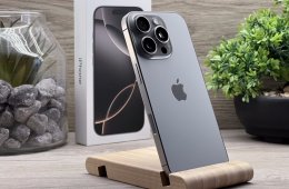 iPhone 16 Pro Natural Titanium 128GB 2 ÉV Garanciával Számlával 98% Aki