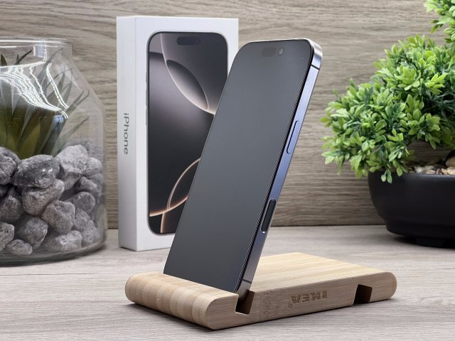 iPhone 16 Pro Natural Titanium 128GB 2 ÉV Garanciával Számlával 98% Aki