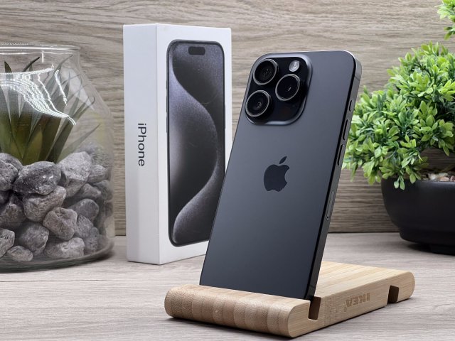 Hibátlan iPhone 15 Pro Black Titanium 128GB 2 ÉV Garanciával Számlával