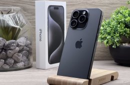 Hibátlan iPhone 15 Pro Black Titanium 128GB 2 ÉV Garanciával Számlával