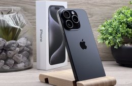 Hibátlan iPhone 15 Pro Black Titanium 128GB 2 ÉV Garanciával Számlával