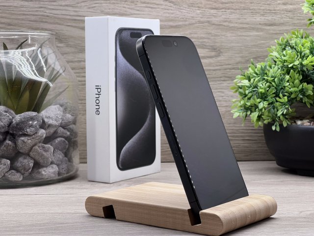 Hibátlan iPhone 15 Pro Black Titanium 128GB 2 ÉV Garanciával Számlával