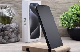 Hibátlan iPhone 15 Pro Black Titanium 128GB 2 ÉV Garanciával Számlával