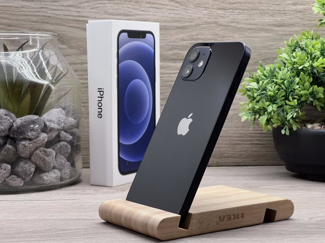 iPhone 12 Black 64GB 2 ÉV Garanciával Számlával 90% Aksi