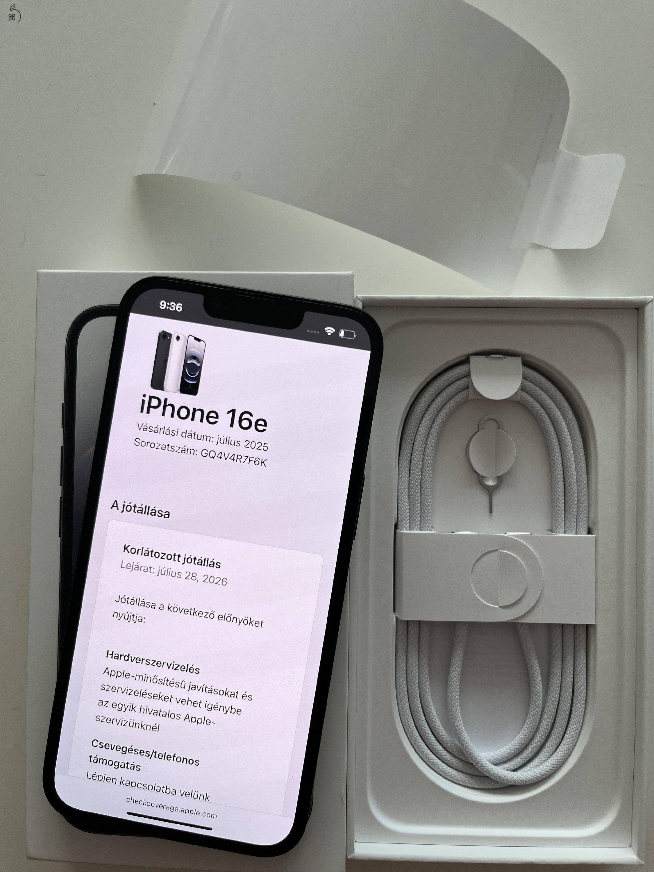 iPhone 16e 128GB Új! 36 hónap garancia!