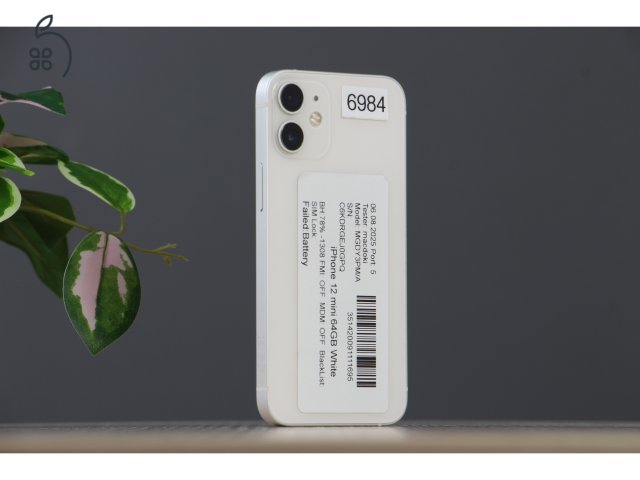 Apple iPhone 12 Mini 64GB White A US-6984