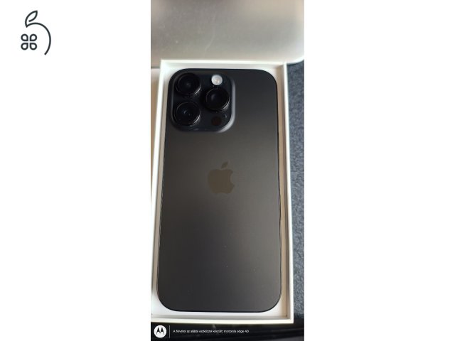 Iphone 16 Pro black titanium,128 gb gyonyoru allapotban,fuggetlen,Apple garanciaval