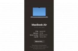 MacBook Air 13-inch, M4, 2025  16/256 GB