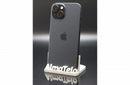 Apple iPhone 15 128 GB Black 100% akku - 12 HÓ GARANCIA