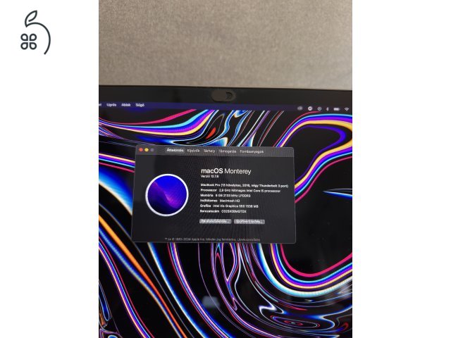 Macbook pro 2016 touchbar 8/256 magyar bill